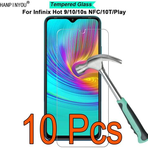 10 Pcs/Lot For Infinix Hot 11 10 10s 10T NFC Play 9H Hardness 2.5D Toughened Tempered Glass Film Screen Protector Guard