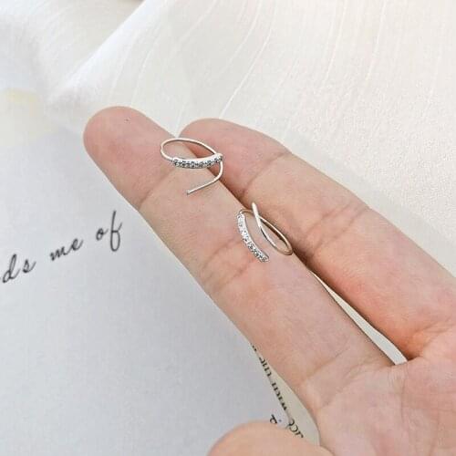 Punk Zirconia small Earrings Hoop Women Korean Cute Silver Color Geometric Fine Cute statement ear rings Fashion Jewelry Aros