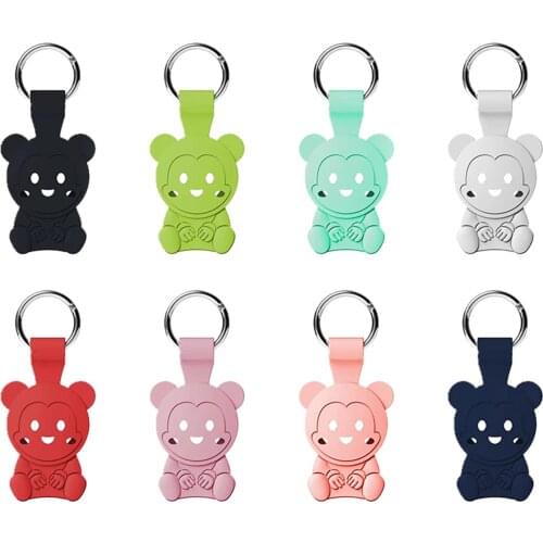 For Apple Airtags Liquid Silicone Protective Sleeve For Apple Locator Tracker Anti-lost Device Keychain Protective Sleeve Hot