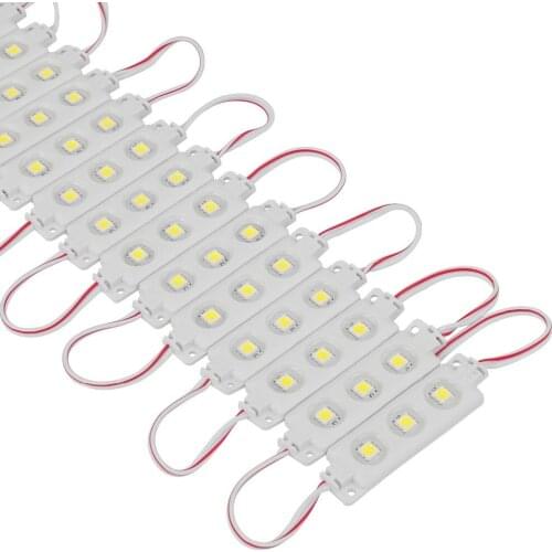20 PCS LED Module UL Listed 5050 White 3 Leds 0.72W DC12V Injection LED Module for Sign Waterproof Back Light for Letter