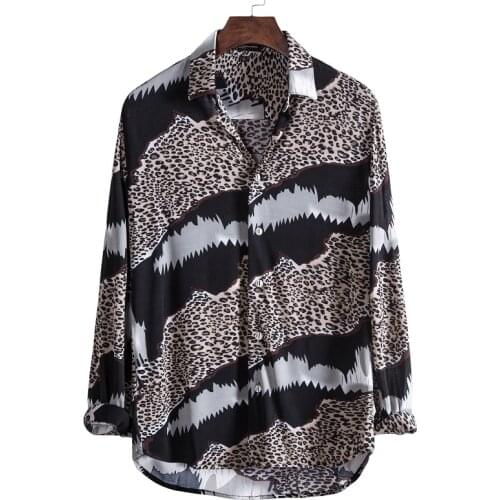 2021Camisas florales de manga larga de Otoño para hombres, camisas estampadas con flores de corte delgado para hombres, camisola