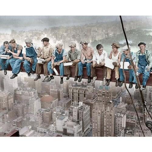 "High-rise worker"Mosaic 5D DIY Diamond Painting mens Home Decoration Icon ,Diamond Embroidery round/Square Rhinestone Painting