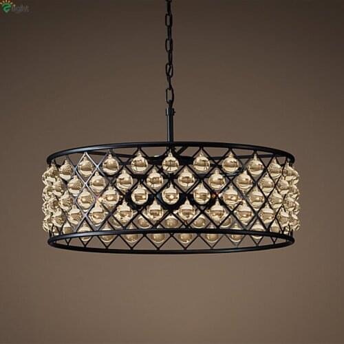 American Lustre Crystal Led Pendant Chandeliers Lights RH Metal Dining Room Led Chandelier Lighting Foyer Hanging Light Fixtures