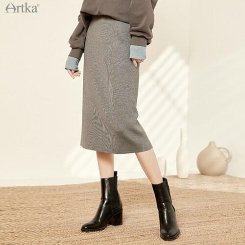 Женские трикотажные юбки Artka China At AliExpress