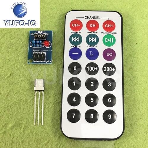 Free Ship 1PCS 3-Piece MCU Infrared Remote Control Module + Receiver HX1838 + n.e.c Coding