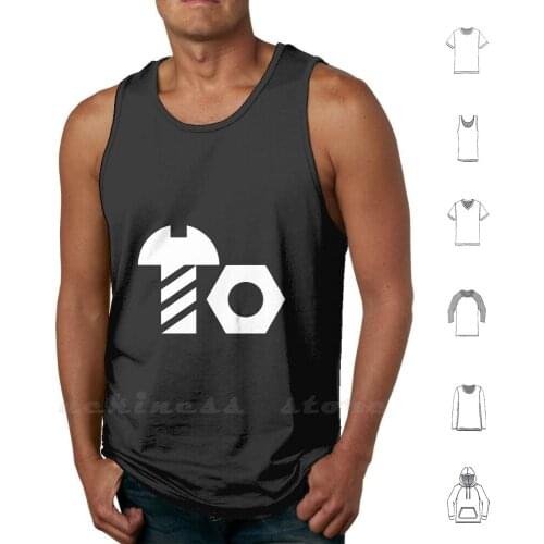 Bolt And Nut Tank Tops Vest 100% Cotton Component Tool Bastler Construction Screw Workshop Mother Builder