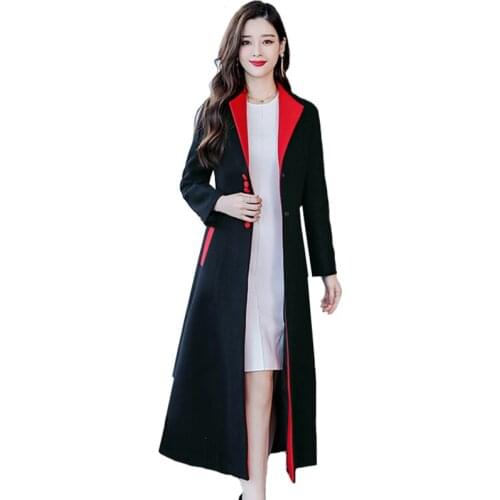 Brand Woolen Coats Outsidewear Women Mid-Length Korean Loose Cape Wool Jacket Female Autumn Winter Long Woolen Windbreaker Woman