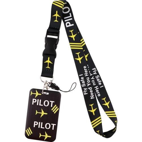 CB529 Fly Safe I Need You Here Pilot Lanyard For Key Card Holder Neck Strap Phone Hanging Rope Fashion Gift for Friends