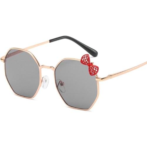NEW Arrival Kinderen zonnebrillen Metal frame with Lovely Bow Kids sunglasses 3-8 years kids zonnebril Baby Oculos de sol N614
