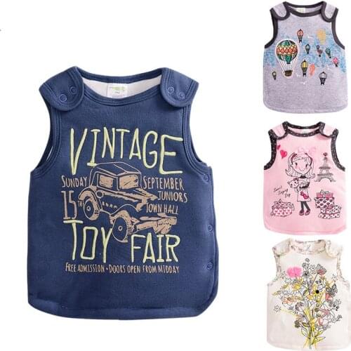 Baby Vest 6 Month - 3 years old Cotton 2020 Autumn Winter Children Clothes Cute Printed kids Clothing Girls Coat infant Boys