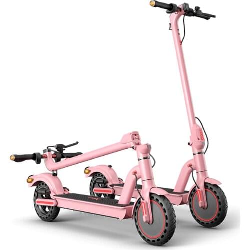 KKA Adult Electric Scooter with Turn Signal ，Shock Absorption ，No Pneumatic Tire ，Bluetooth APP ，CE/UL Certification 350W