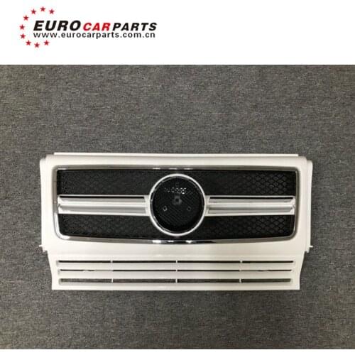 G wagon G class w463 front grill for G350 G400 G500 G55 to G63 G65 front ABS grille with black chrom and white colors