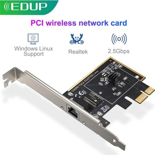 EDUP PCI-E 2.5Gbps gaming network card Built-in wired network card 2500M network port expansion Desktop computer network adapter