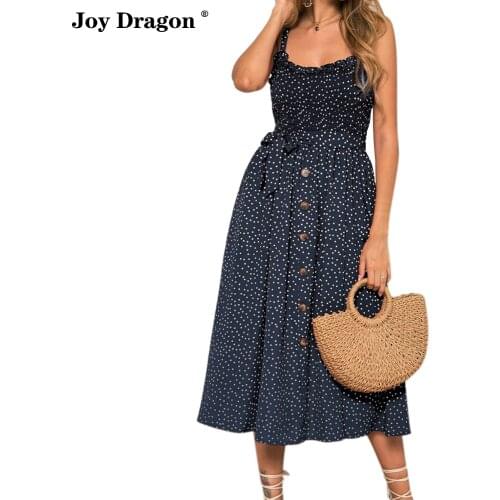 Joy Dragon Sleeveless Summer Dresses