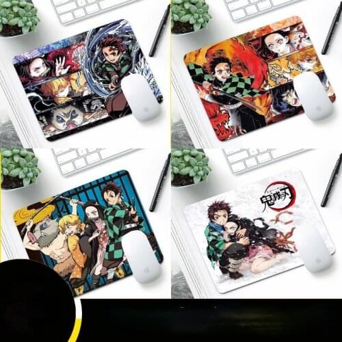 Anime Demon Slayer Kimetsu No Yaiba Pad Mouse HD Print Computer Gamer Locking Edge Mousepad Keyboard PC Mice Mats Pad for Csgo