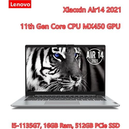 Lenovo Xiaoxin Air 14 2021 With 11th Gen Core i5-1135G7 16GB Ram 512GB SSD MX450 DDR6 Dedicated Graphics Metal Body