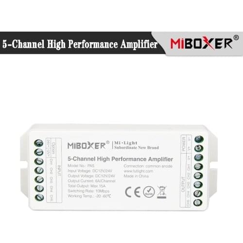 Mi Light PA5 15A 5-Channel High Performance Amplifier,Series Controller And all PWM Type Led Controller DC12/24V