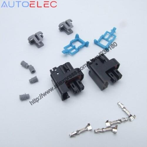 Set 8 2Pin way female LQ4 LQ9 4.8 5.3 6.0 Mini Delphi Fuel Injector Wiring Connector wire PT2135 for GM