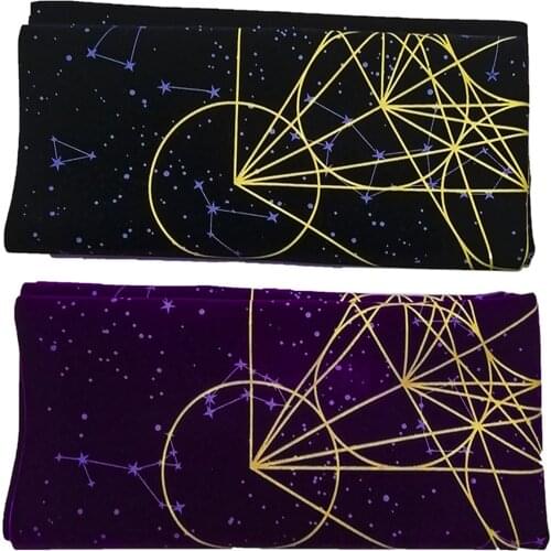 Altar Tarot Table Cloth Playing Tarot Cards Crystal Grid Tablecloth 23.62"x23.62" Table Cover Decor