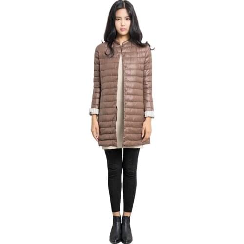 OLGITUM 2018 Women Jackets Autumn & Winter NEW Ultralight Coat Long Sleeve Coat Long Thin Coat Women Jacket DP015