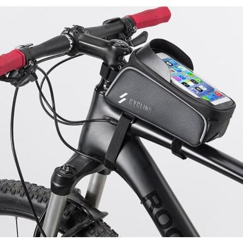 Front Bag Smartphone Bag Bicycle Touch Screen Waterproof Mobile Phone Holder Bag Cycling Navigation Pack Mountain Bike Bag
