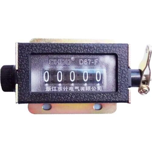 5 Digit Puncher Manual Type Mechanical Pull Counter CHDD D67-F with Zero Knob Carry Increment Counter Meter