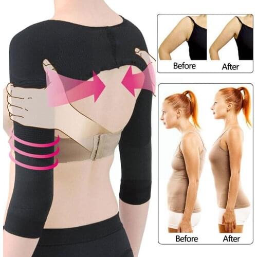 Arm Shaping Sleeves Back Posture Corrector Arm Slimming Wrap Shaper Compression Back Apparel Tops Accessory Support Women H6O3