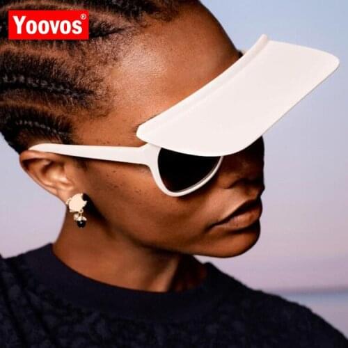 Yoovos Flip Women Sunglasses 2021 Shade Sunglasses Women Vintage Eyewear Brand Designer Sun Glasses Women Hip-Hop Men Okulary