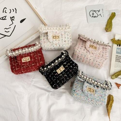 Little Girls Bag Childrens Purse Over Shoulder 2020 Fashion Small Sequins Coin Kids Handbag Makeup Cases Cute Kawaii Tweed