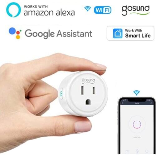 Gosund Smart Plug WiFi Outlet US Mini Smart Socket Work With Alexa Google Home Smart Life App Remote Control No Hub Required