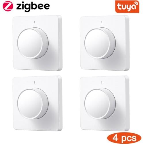 Smart Tuya Zigbee Dimmer Switch Remote Control Rotary Dimmer Control Compatiable With Alexa Google Home Assitant