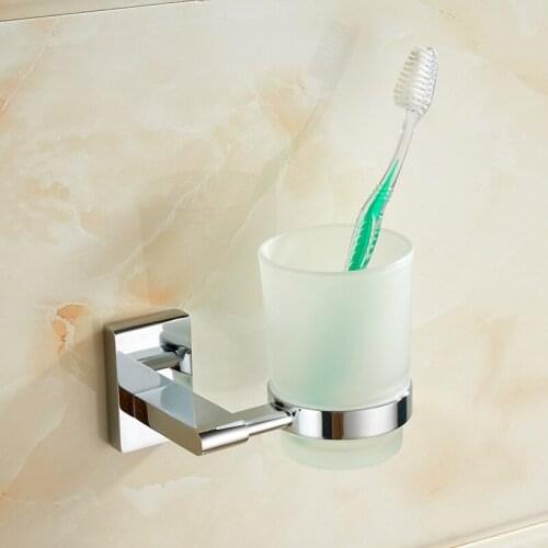 Vidric sanitary fashion all copper chrome bathroom shelf toothbrush cup single cup holder hanging hardware