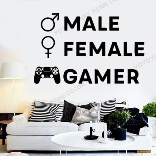 Gamer wall decal Male Female Pattern Controller video game wallpaper Dad uncle Gift Kids Bedroom Vinyl Wall Art Sticker WX225