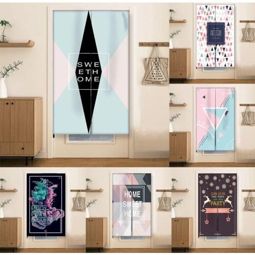 Japanese Cotton Linen Door Curtain Bedroom Half Panel Curtain Decoration Blackout Curtain Kitchen Toilet Partition Curtain