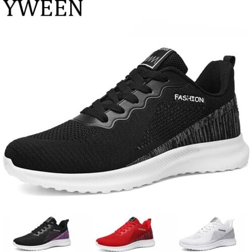 YWEEN Air Mesh Summer Shoes Woman Lace-Up Female Causal Shoes New Womens Shoes Basic Lightweight Sports Running Shoes Women