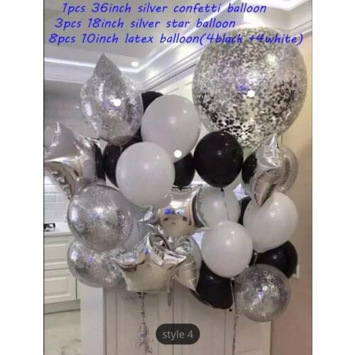 5 Pcs Stars Balloon Set for Childrens Birthday Party Supplies Wedding Decoration Balloon Combination Event Venue Layout