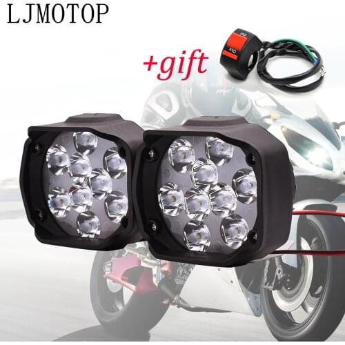 6/9 LED Motorcycle Headlight Fog Driving Lights Front Head Auxiliary Lamp For Suzuki DRZ400SM DR250 DJEBEL Yamaha XMAX 125 250