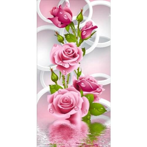 Large Full Square Drill 5D DIY Diamond Painting "Rose Flowers" Embroidery Cross Stitch Mosaic Home Decor Gift H434