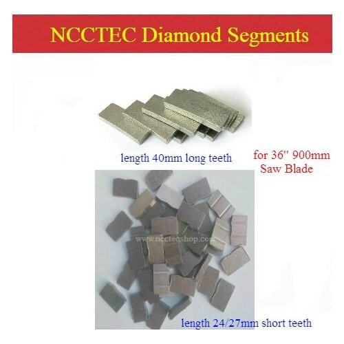 NCCTEC Diamond segments teeth tooth heads for Diameter 36'' inch 900mm saw blade cutting disc disk wheel plate FREE SHIPPING