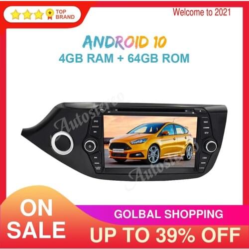 Android 10 64GB PX6 Auto Stereo Car Radio GPS Navigation for KIA CEED 2013-2016 Head Unit Radio Tape Recorder Multimedia Player