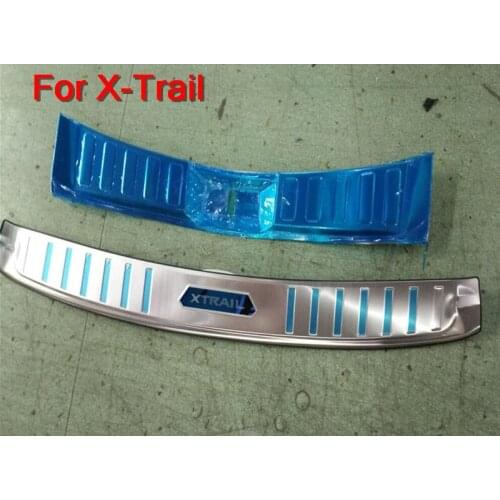 Car styling For 2014-2016 Nissan X-Trail T32 Rogue Stainless Steel Rear Bumper Protector Sill Trunk Guard Cover Trim
