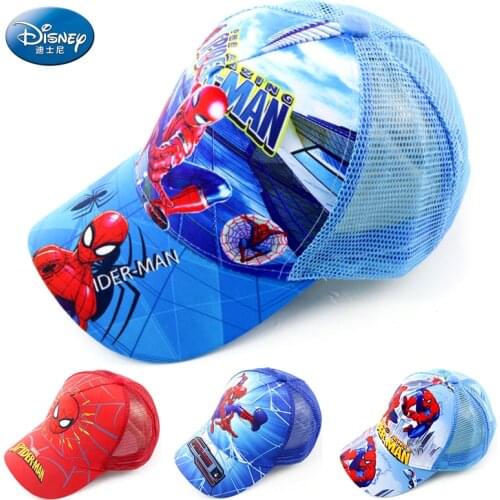 Disney Anime Spiderman Summer Baby Baseball Caps For Boy Girl Breathable Kids Sun Hat Children Hip Hop Snapback For 2-8 Years