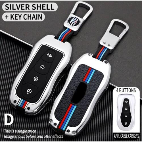 Alloy Car Key Case Cover Holder Protective Shell For Geely New Emgrand GS X6 SUV EC7 Car Styling Accessories Fob Buckle Keychain