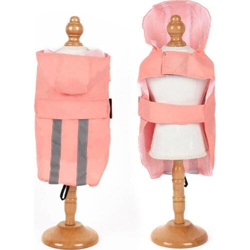 Pet Dog Raincoat Hooded Reflective Clothing Waterproof Jacket for Dogs Soft Breathable Sunscreen Dog Clothes Hooded Rain