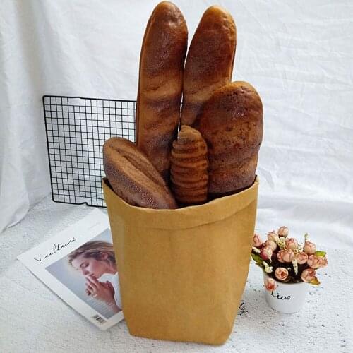 Artificial simulation black rye bread store shop decor Loaf rolls Danish pastry french baguette miche croissant bread model