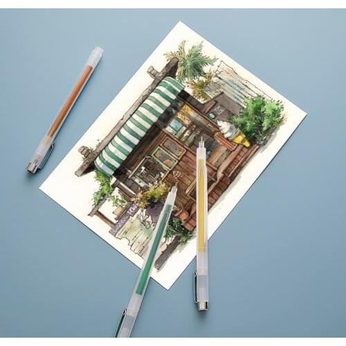 Art DKY Fineliner Brush Pen For Drawing Painting Hooking Writing Stationery School Supplies