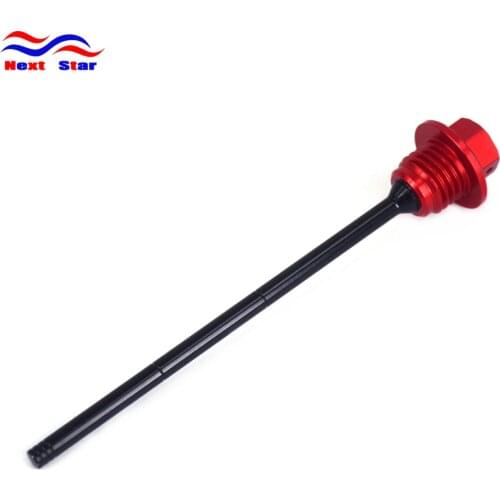 Motorcycle Red Aluminum Oil Dipstick Gauge Plugs For HONDA CRF250R CRF 250R 2010 2011 2012 2013 2014 2015 2016 2017