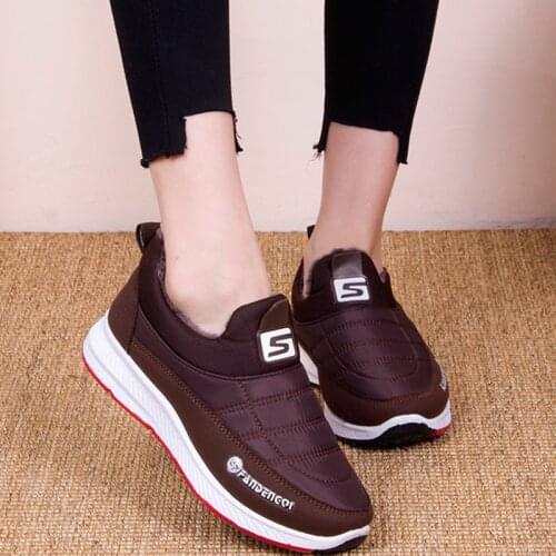 Winter Men and Women Sneakers Non-Slip Waterproof Velvet Ankle Boots Casual Ladies Snow Shoes Comfort Moms Vulcanized Shoes