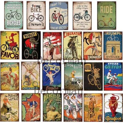 [ Mike86 ] Bicycle Bike Triump Custom Metal Sign Shabby chic Retro wall Painting Bar Art 20*30 CM LTA-1693