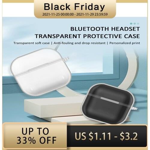 TPU Bluetooth Headphones Soft Cover for Lenovo LP40 Transparent Protector Earphones Charging Bin Protective Case Housing